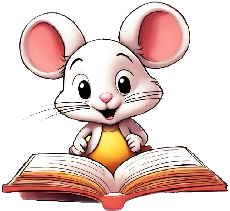 Лого магазину - Мишка читає книжку